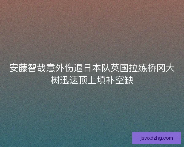 安藤智哉意外伤退日本队英国拉练桥冈大树迅速顶上填补空缺