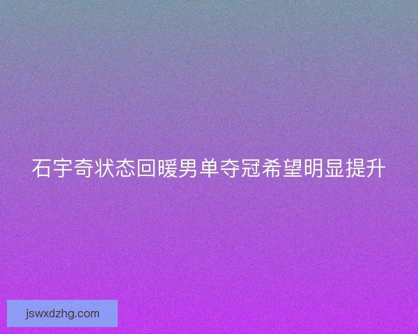 石宇奇状态回暖男单夺冠希望明显提升